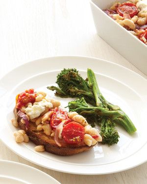 White-Bean-and-Tomato Casserole with Broccoli Rabe 
