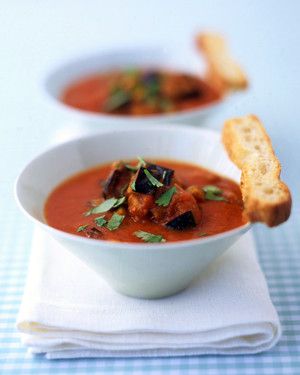 Roasted Tomato and Eggplant Soup 