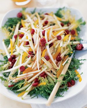 Endive and Apple Salad with Cranberry Dressing 