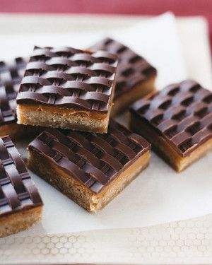 Chocolate Peanut Butter Shortbread Squares 