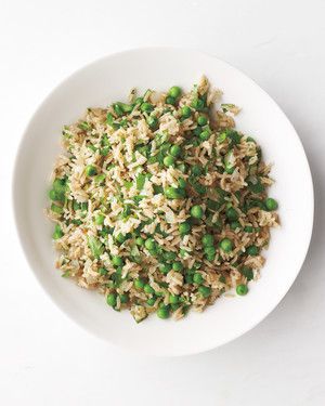 Brown Rice with Peas and Cilantro 