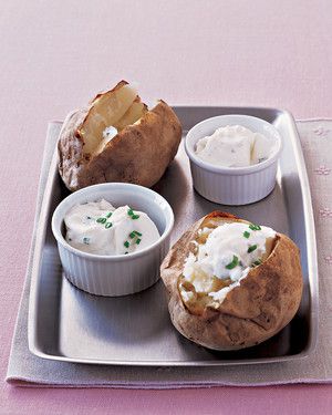 Baked Potatoes with Yogurt Cheese 