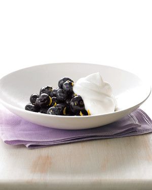 Blueberries with Maple Whipped Cream 