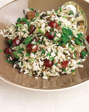 Wild-Rice Pilaf with Rosemary and Red Grapes 