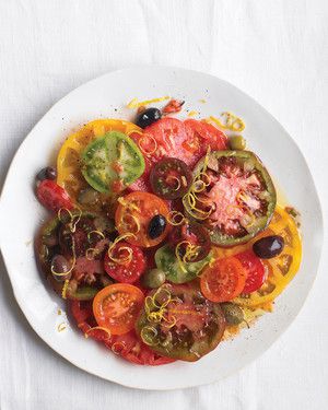 Tomato Salad with Olives and Lemon Zest 