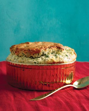 Spinach and Gruyere Souffle 