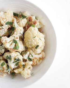 Roasted Cauliflower with Goat Cheese and Lemon 