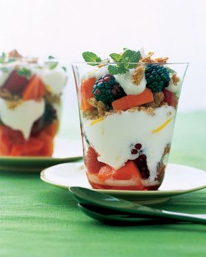 Papaya-Berry Yogurt Parfaits 
