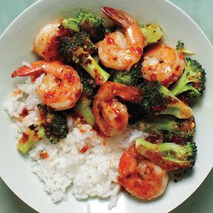 shrimp and broccoli stir-fry