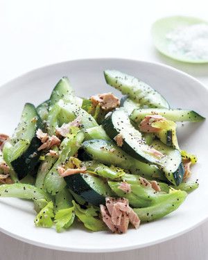 Cucumber and Celery Salad with Tuna 