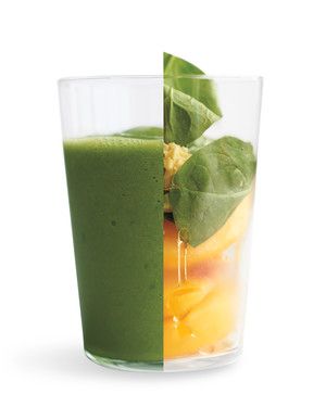 Green Ginger-Peach Smoothie 