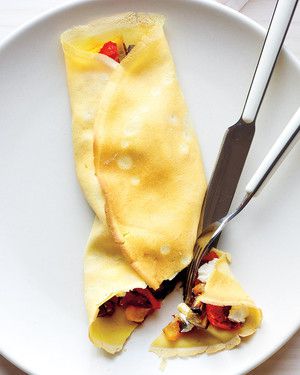Crepes with Vegetables and Goat Cheese 