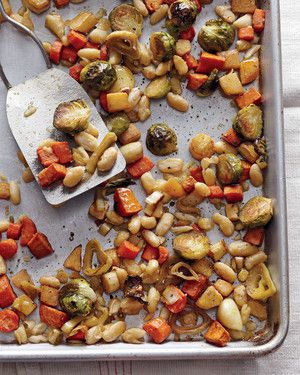 Roasted Winter Vegetables with Cannellini Beans 