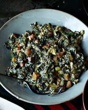 Creamed Greens with Chestnuts 
