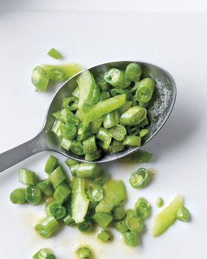 Chopped Green Bean and Celery Salad with Mustard Vinaigrette 