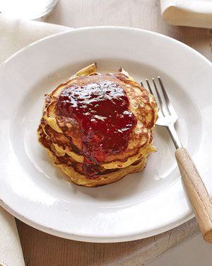 Hazelnut Pancakes with Raspberry Sauce 