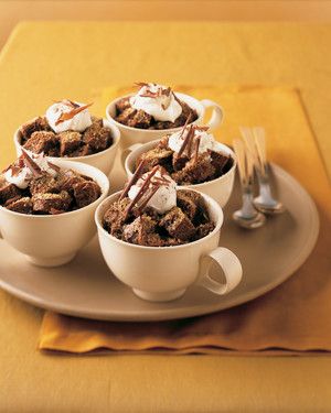 Spiced Chocolate Bread Puddings 