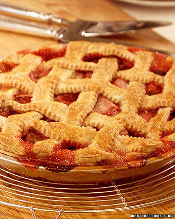 Rita's Raspberry Rhubarb Lattice Pie 