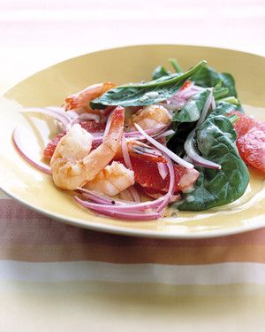 Shrimp and Grapefruit Spinach Salad 