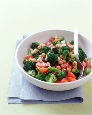 Broccoli, Chickpea, and Cherry Tomato Salad 