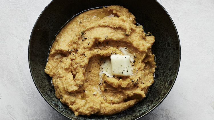 Rutabaga–Sweet Potato Mash with Garlic and Sage