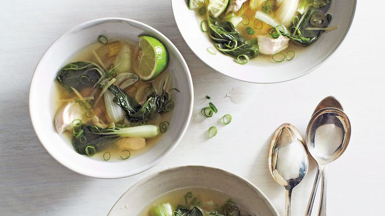 Bok Choy and Chicken Soup 