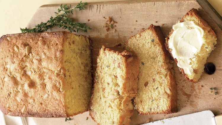 Polenta Quick Bread with Lemon and Thyme 