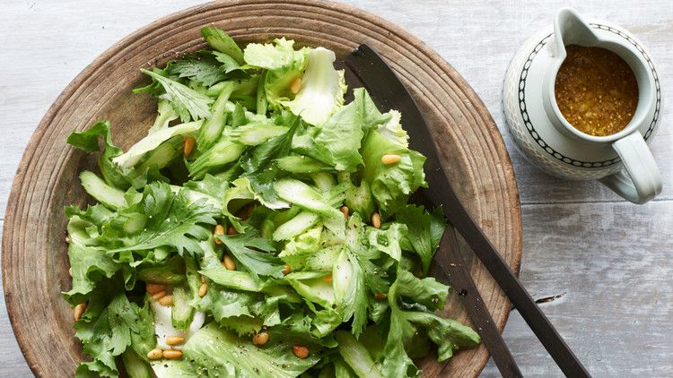 Escarole Salad with Celery and Pine Nuts 