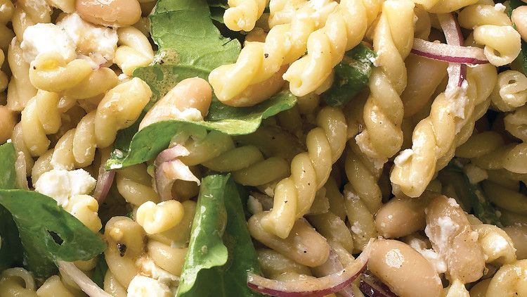 Pasta Salad with Goat Cheese and Arugula
