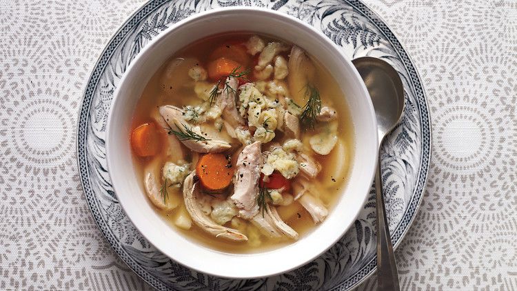 Chicken Soup with Dill Spaetzle