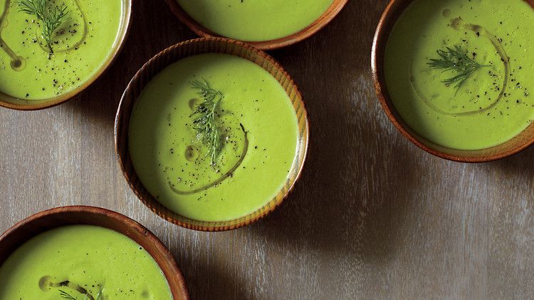 Creamy Cauliflower Soup with Greens 