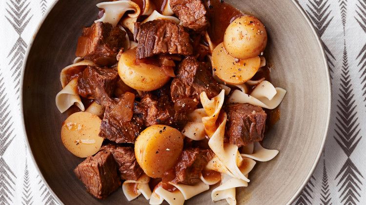 Beef Goulash with Egg Noodles 