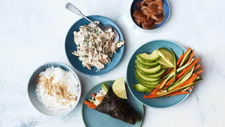 Tuna-Salad Hand Rolls recipe