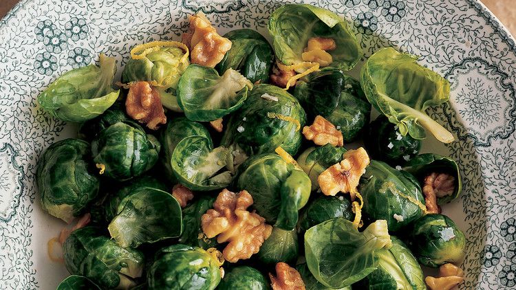 Brussels Sprouts with Lemon and Walnuts Recipe | Martha Stewart