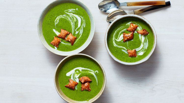 Creamy Broccoli-and-Spinach Soup recipe
