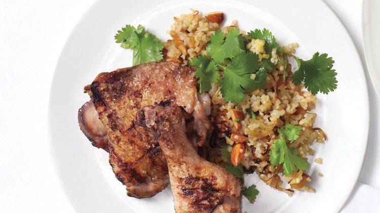Grilled Spicy Chicken with Bulgur 