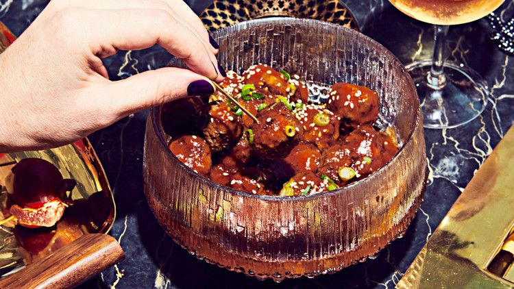 Sweet-and-Sour Korean Cocktail Meatballs