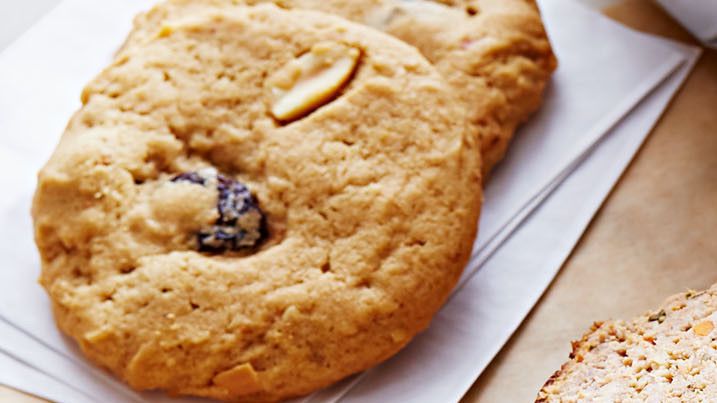 Peanut Butter Cookies with Dried Cherries