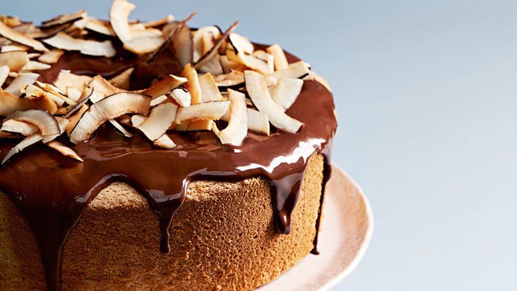 Coconut Chiffon Cake With Chocolate Frosting Recipe Martha Stewart