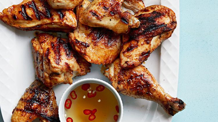 Spice-Rubbed Grilled Chicken with Sweet Vinegar Sauce