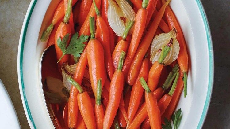 Baby Carrots with Spring Onions 