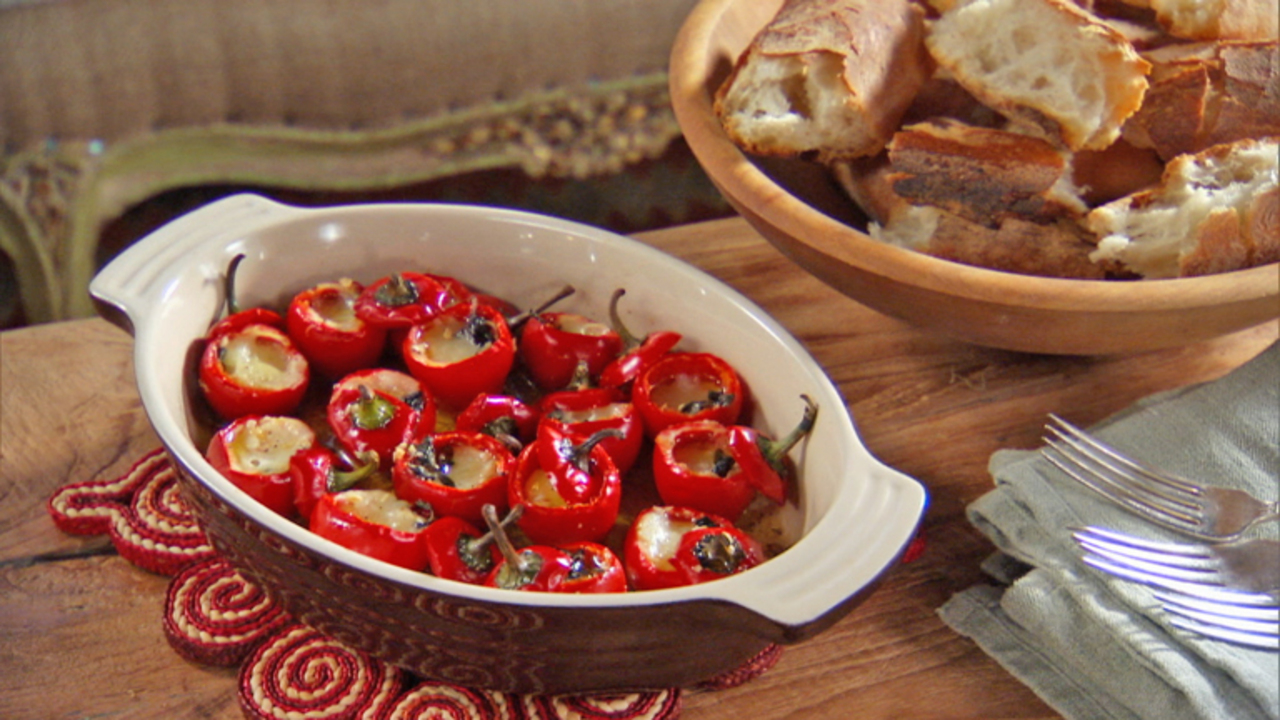 Stuffed Marinated Hot Red Cherry Peppers
