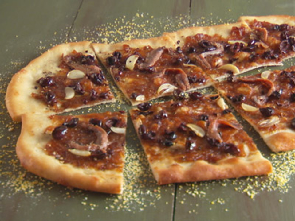 Caramelized-Onion Tart with Olives