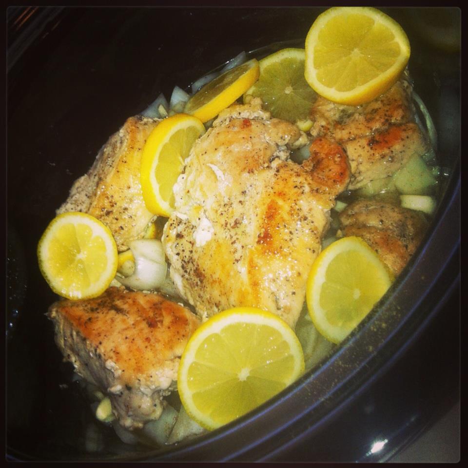 Slow Cooker Lemon and Thyme Chicken 