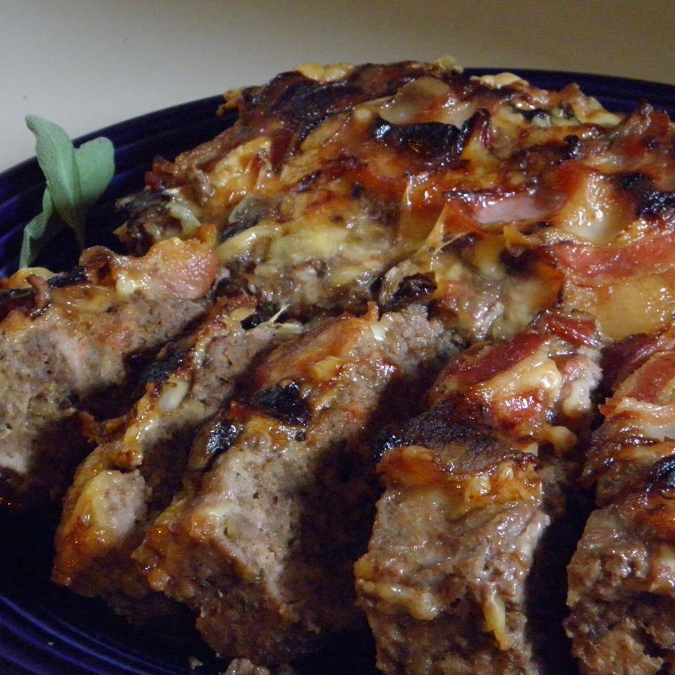 Bacon Wrapped Mushroom Meatloaf 