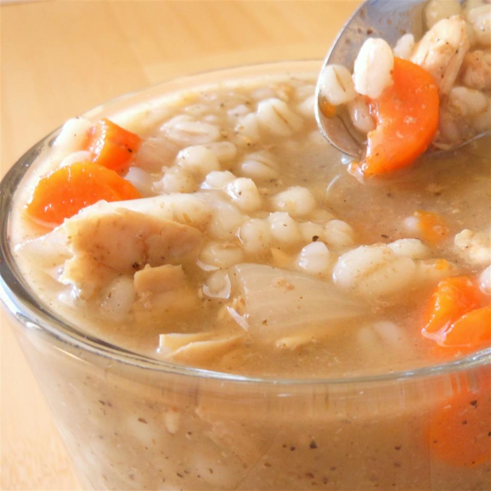 Chicken  subsequently Barley Soup