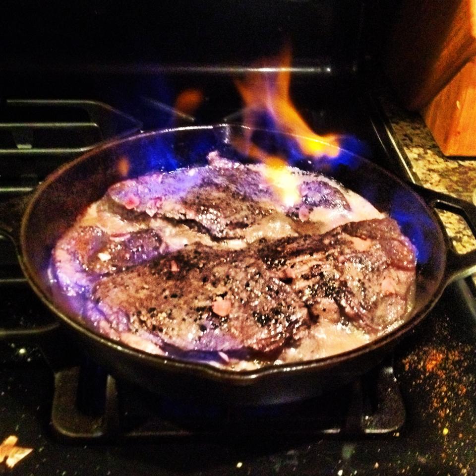 Brandied Pepper Steak