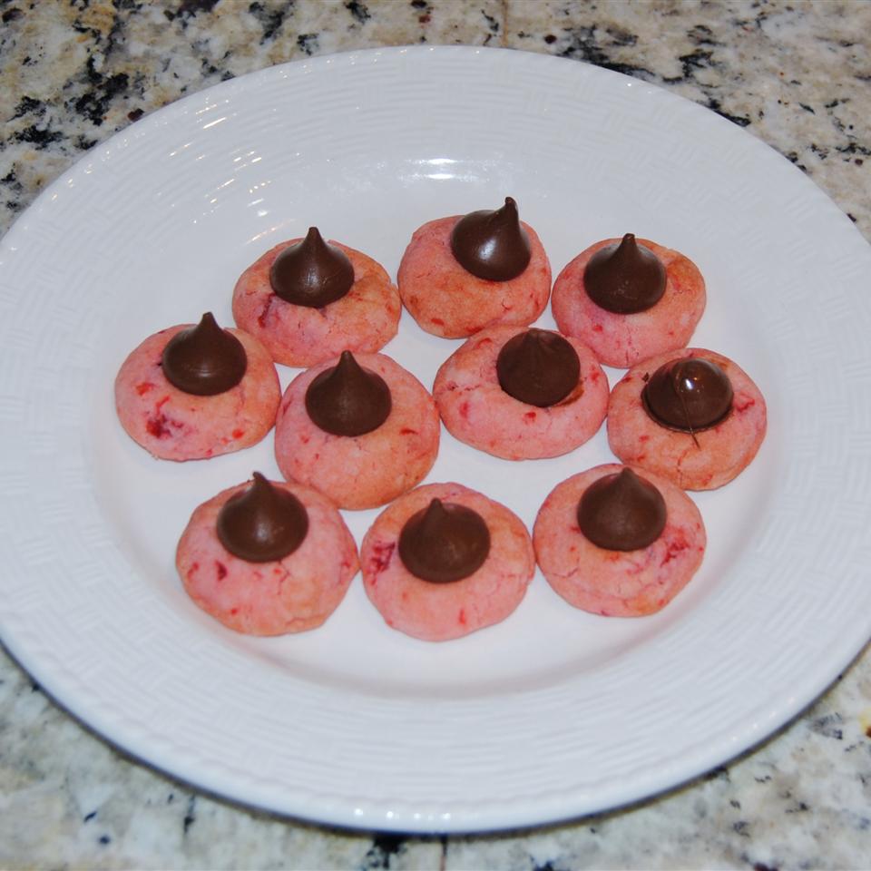 Chocolate Cherry Kiss Cookies Kristy
