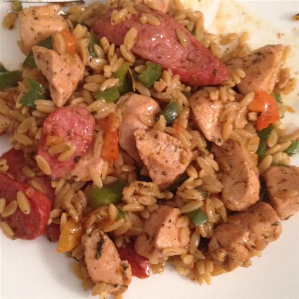 Risotto with Chicken, Sausage, and Peppers