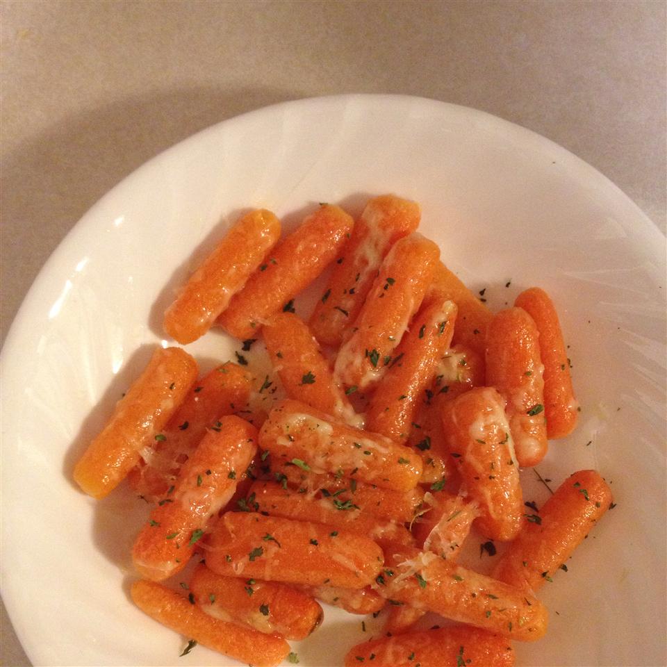 Parmesan Crusted Baby Carrots 